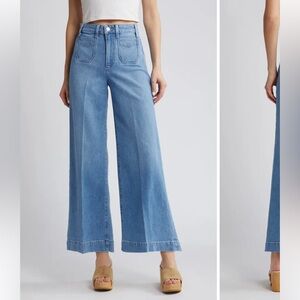 NWT PAIGE Harper Ankle High Rise Ankle Wide Leg